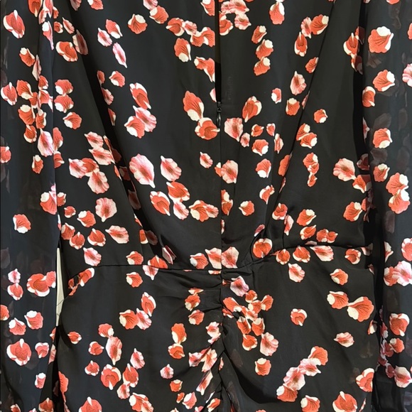 NWT Aster the label Black Floral Ruched Dress Size M - Picture 13 of 15